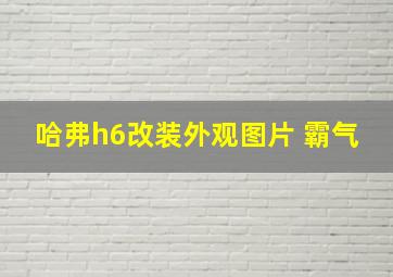 哈弗h6改装外观图片 霸气